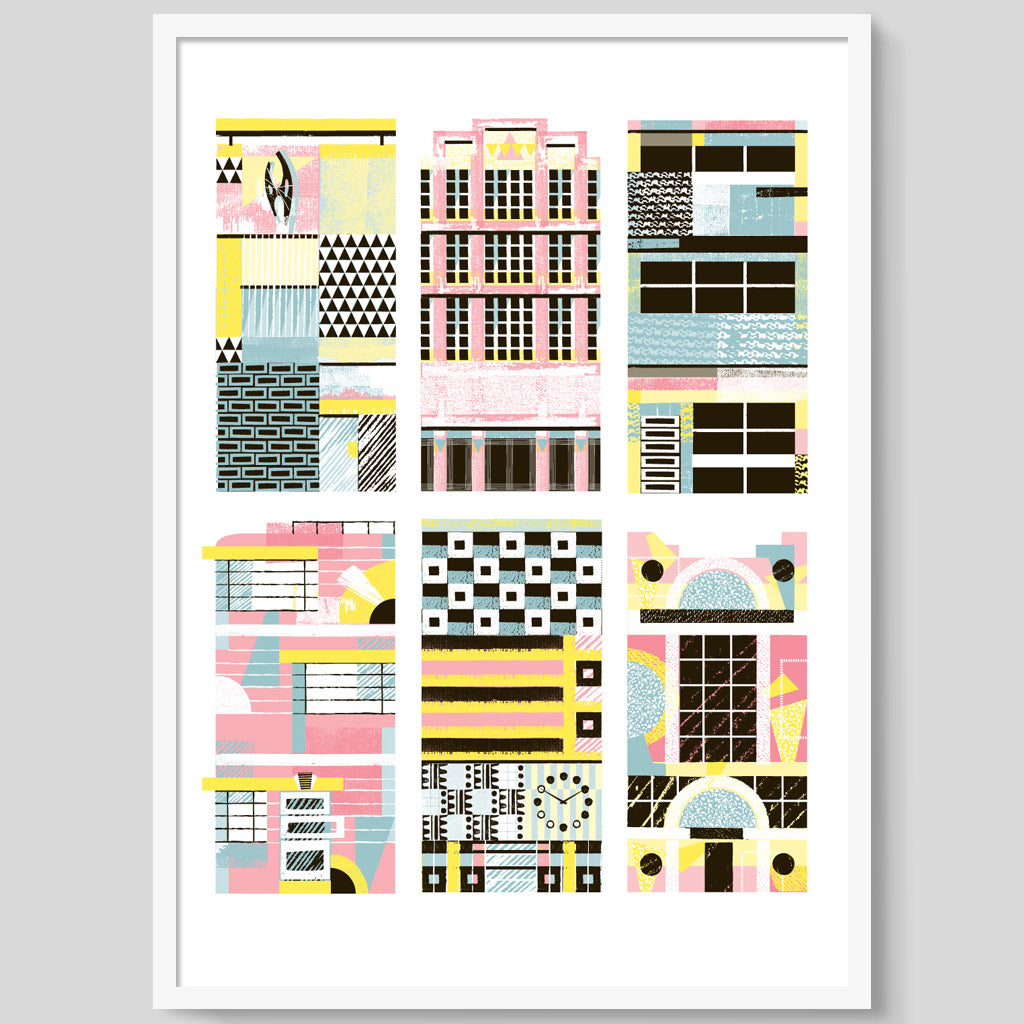 Six Buildings print