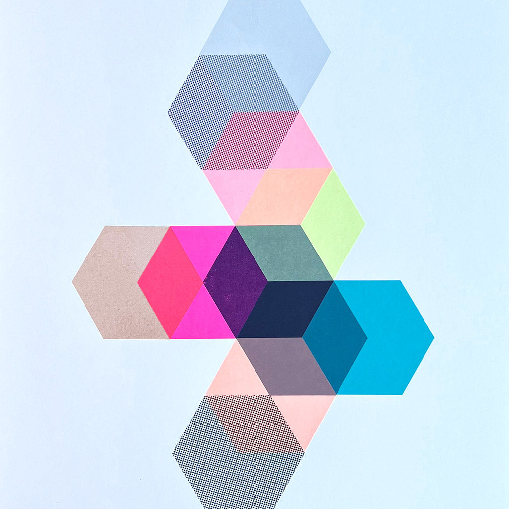 Hexagon Tessellation print