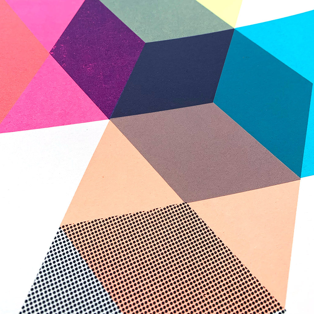 Hexagon Tessellation print