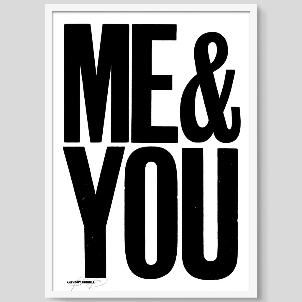 Me & You print - Black