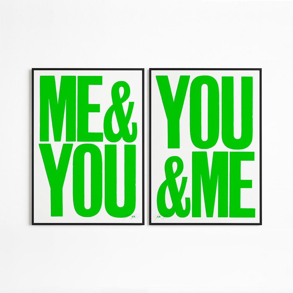 You & Me print - Green