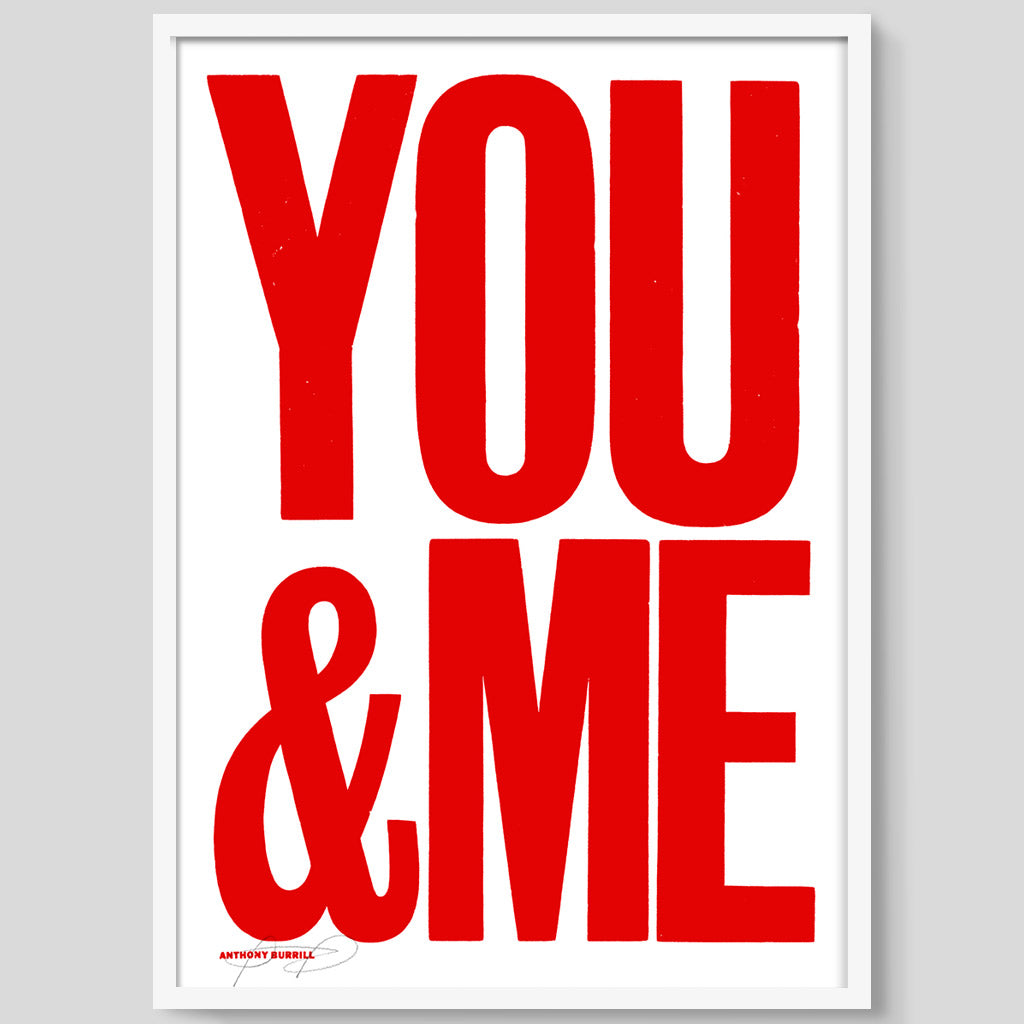 You & Me print - Red