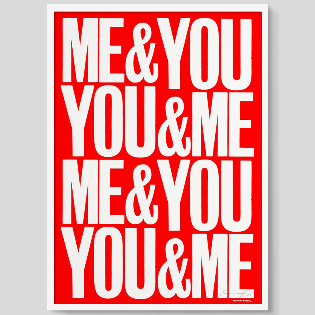 Me & You You & Me print - Red