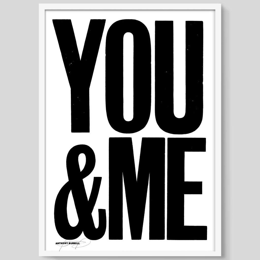 You & Me print - Black