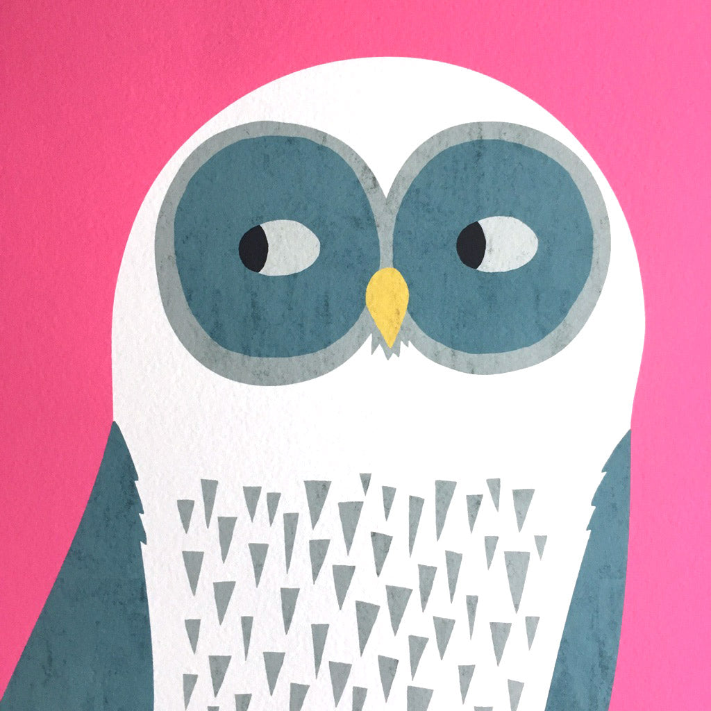 Pink Owl print