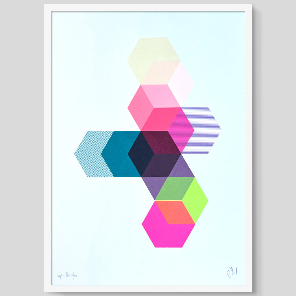 Purple Triangles print