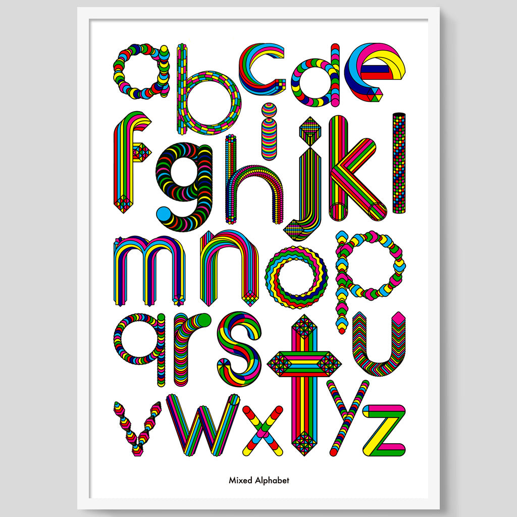 Mixed Alphabet print