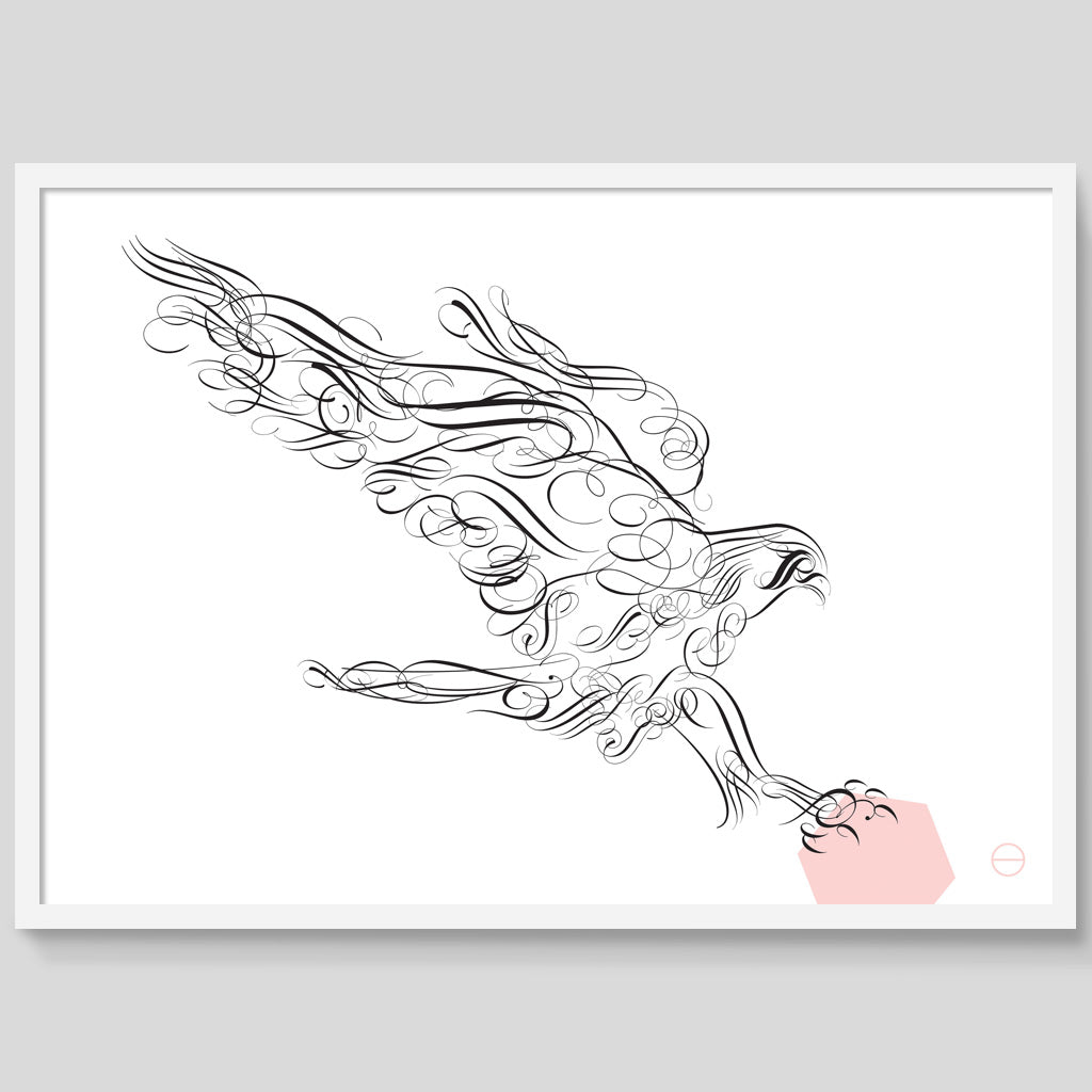 Flourish Hawk print
